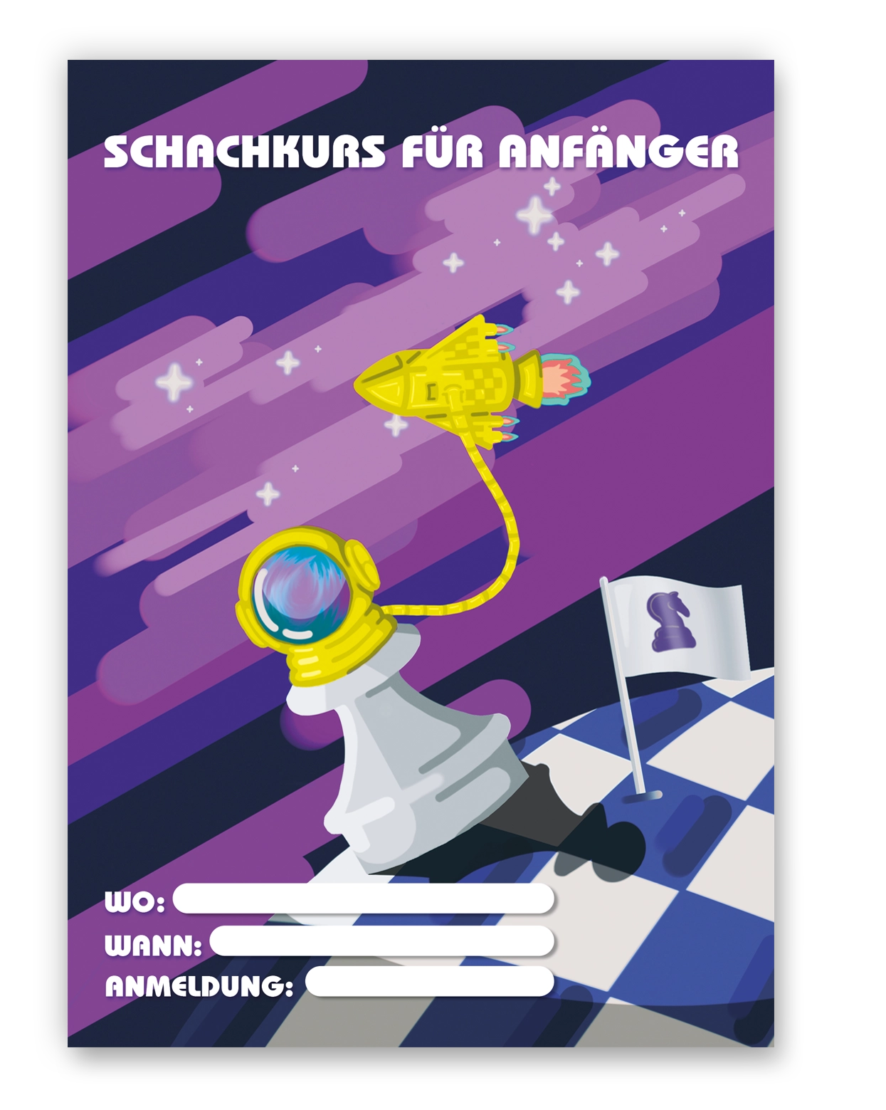 WarumSchach. Anfängerkurs. Kurs-Poster DIN A3 (5 Stk), A4 (10 Stk)13:47