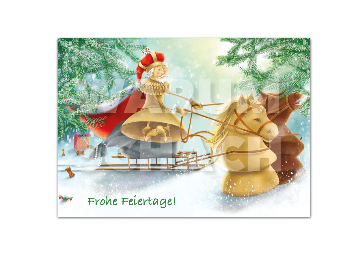 Weihnachtskarte "Frohe Feiertage!" 
