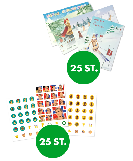 Weihnachtsset 3. Sticker-Set2 und Weihnachtskarten. 25 St.